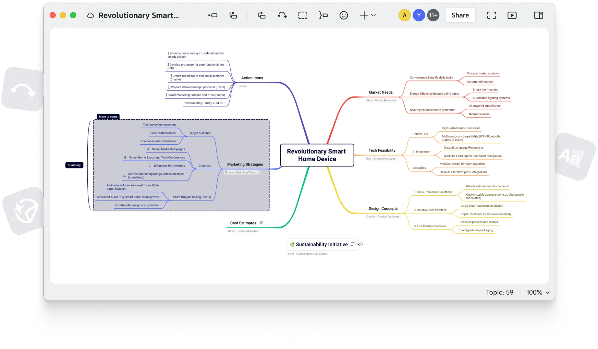 Xmind: herramientas de IA para la creación de mapas mentales