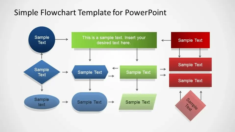 PowerPoint-Flussdiagramm-Vorlage über SlideModel