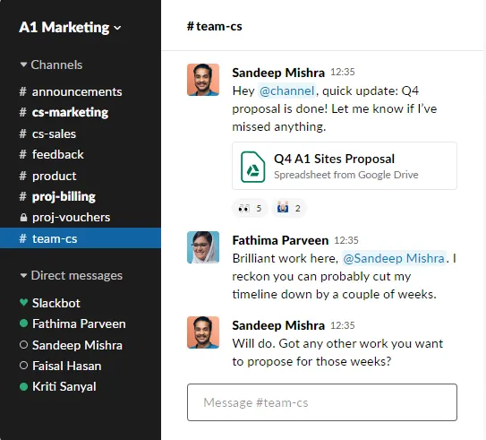 Slack: แอปพลิเคชันส่งข้อความทันที