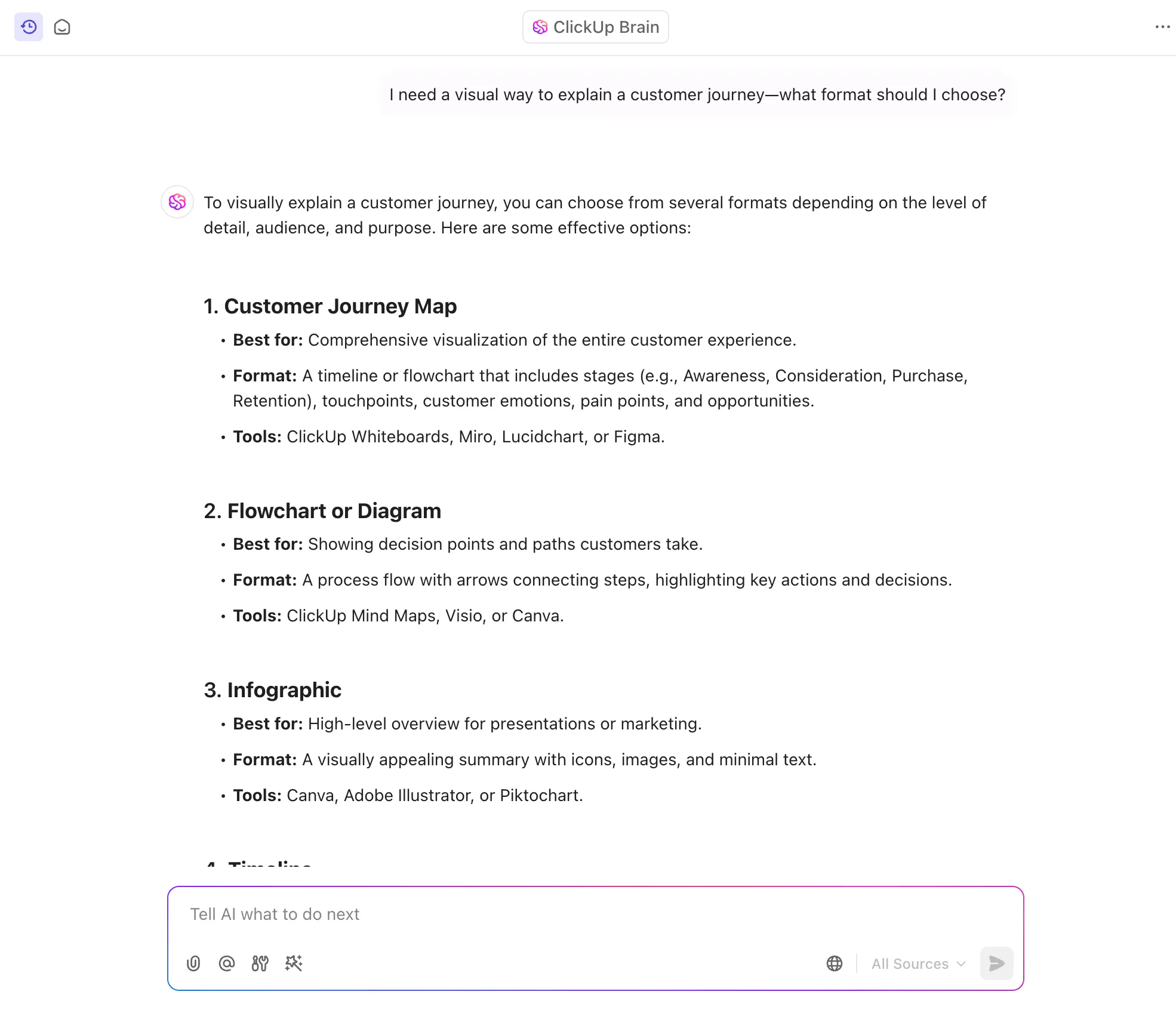ClickUp Brain : modèle de profil de caractère
