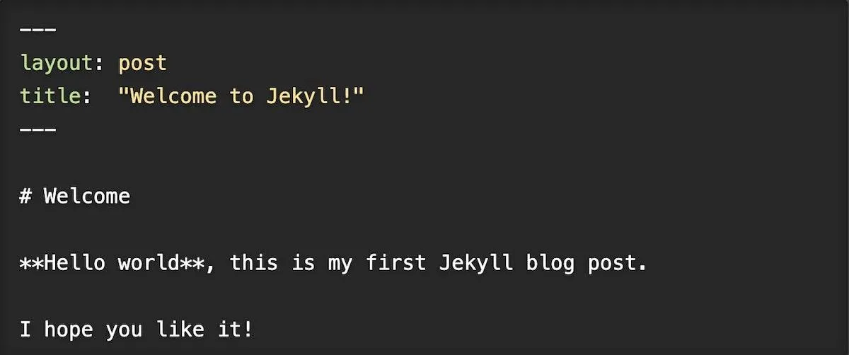 Alternative a Gitbook: esempio di generatore di siti Jekyll