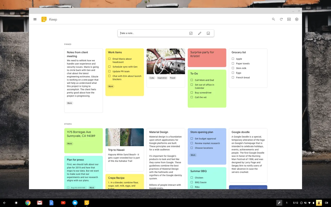 Google Keep_Các lựa chọn thay thế Notion