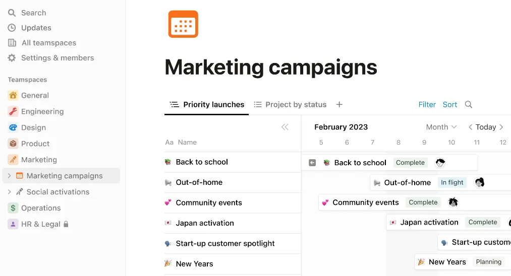 Notion: Alternativen zu Asana