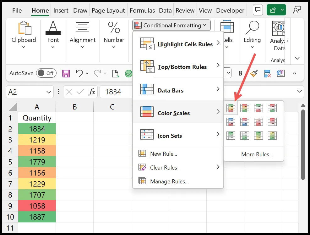 Excel'in koşullu biçimlendirme özelliği ile anahtar veri eğilimlerini vurgulayın