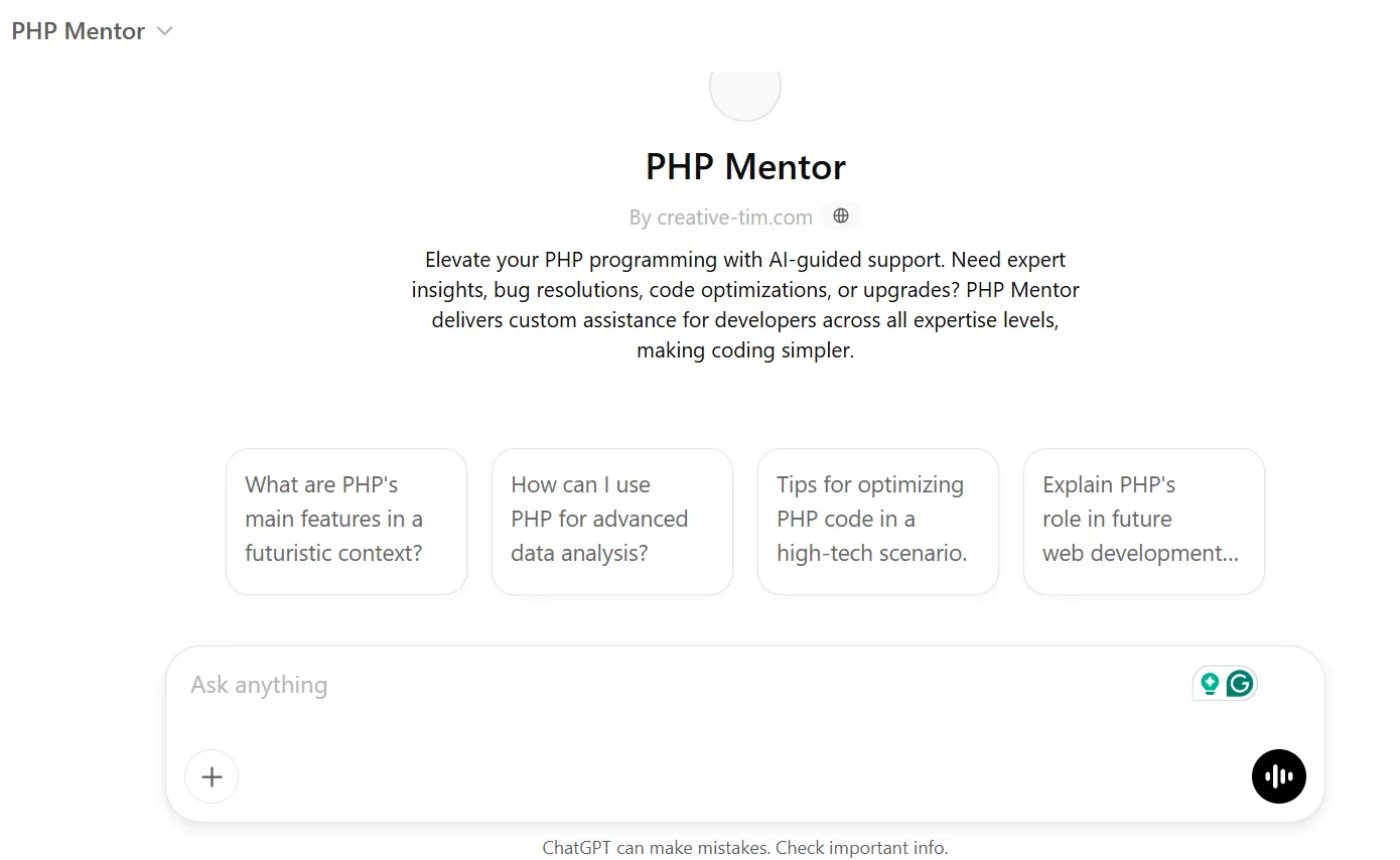 PHP Mentor