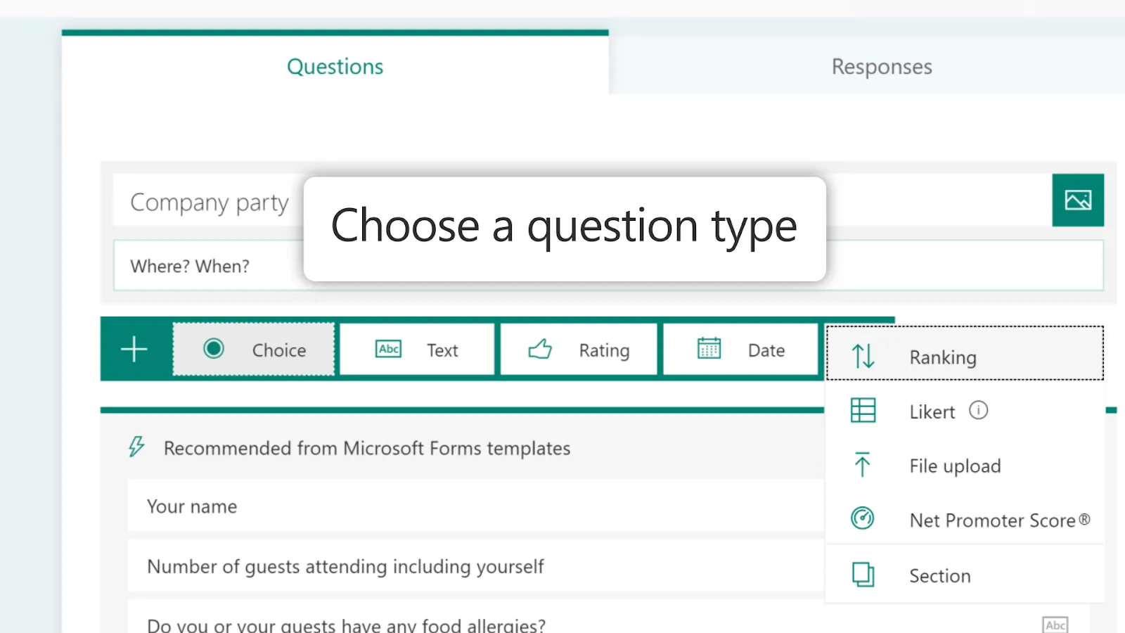 Microsoft Forms: Thay thế Typeform