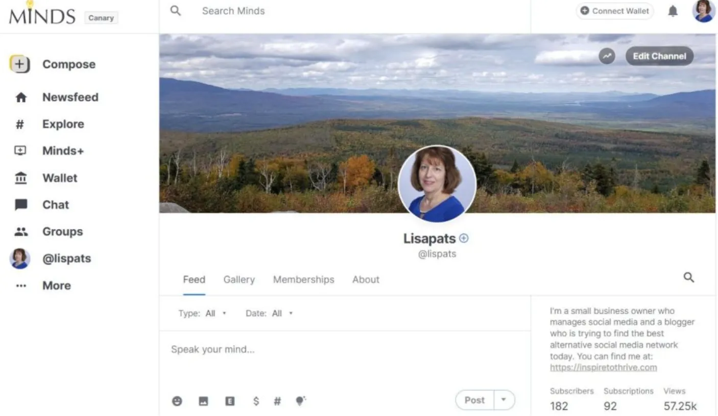 Piattaforma social Minds