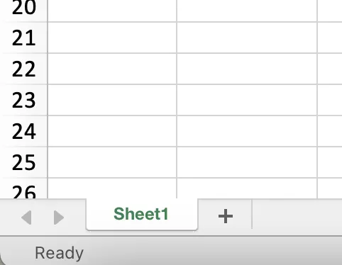 Onglet Feuilles dans Microsoft Excel
Feuille de calcul CRM