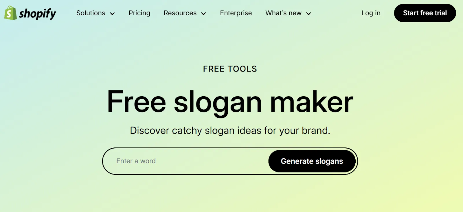 Shopify: Generator Slogan AI