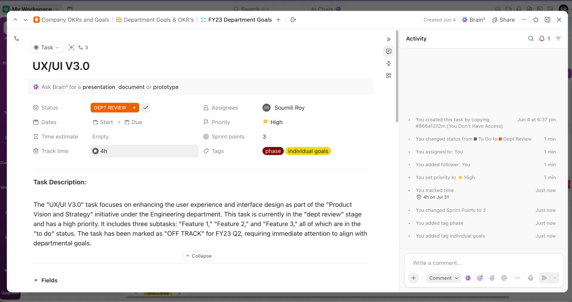 Atribua, revise e gerencie tarefas com o ClickUp Tasks
