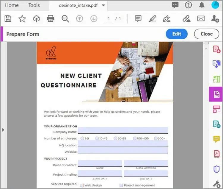 Jak vytvořit vyplnitelný formulář v Adobe. 4: Uložte svůj formulář