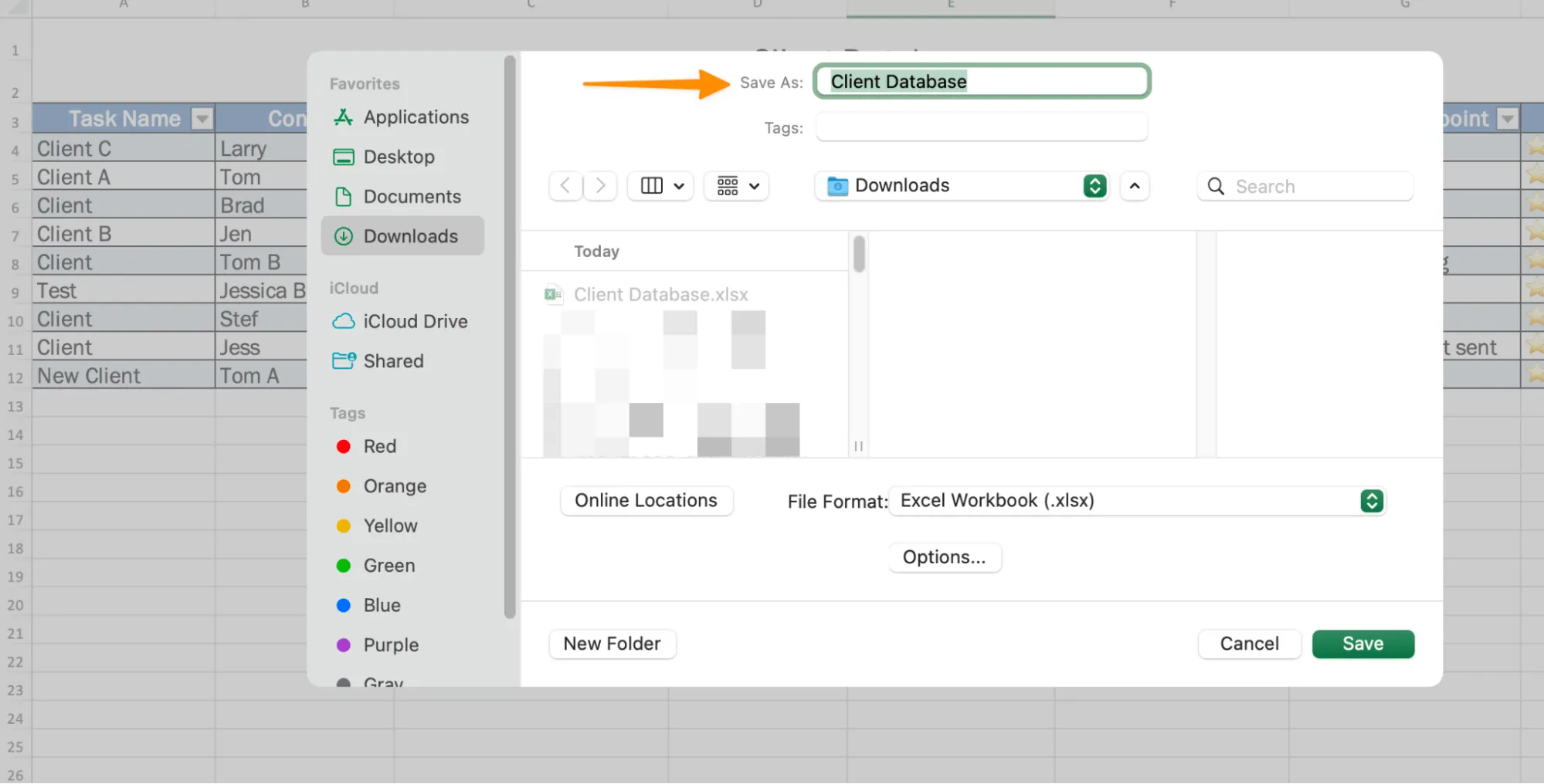 tạo mẫu cơ sở dữ liệu excel hoặc sổ làm việc