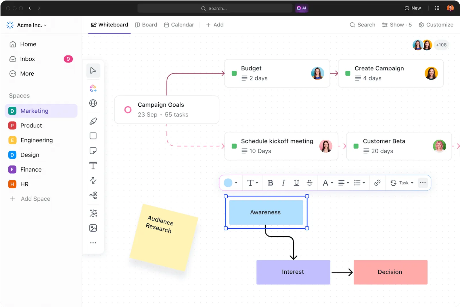 ClickUp Whiteboard