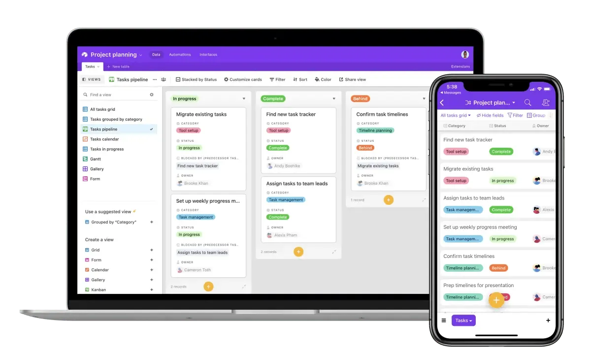 Airtable, el software empresarial todo en uno para autónomos y pequeñas empresas.