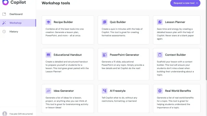 Education Copilot tiene la función de asistente de enseñanza virtual, ayudando a los profesores a desarrollar rápidamente recursos didácticos y estrategias de enseñanza.