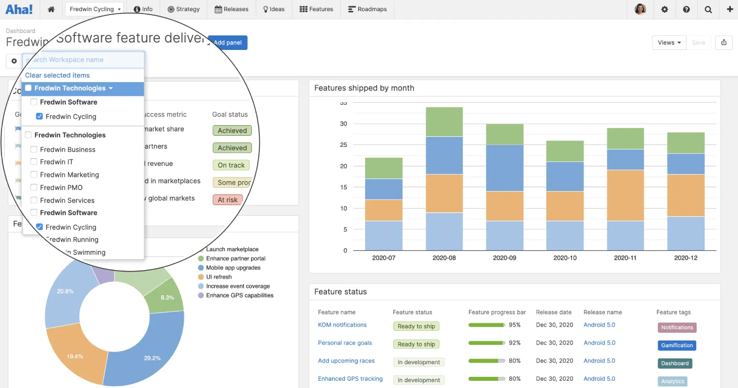 Herramientas de gestión de productos: Aha! es una herramienta basada en la web diseñada para ayudar a los equipos a comprender los fundamentos que hay detrás de cada decisión sobre un producto. Herramientas de gestión de productos