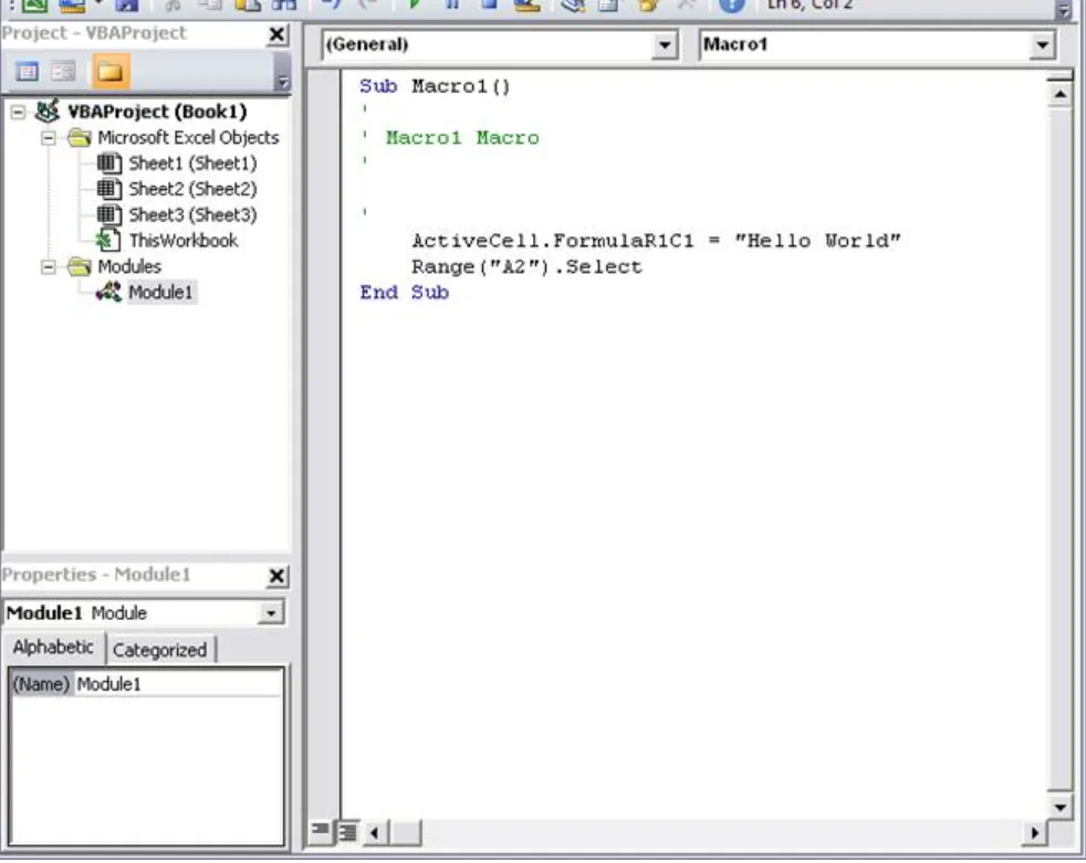 Visual Basic for Applications: เครื่องมืออัตโนมัติสำหรับ Excel