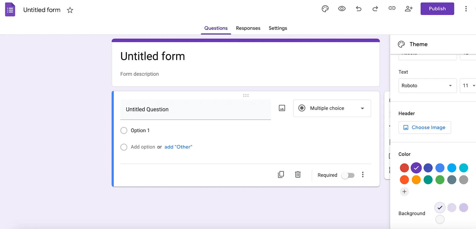 Como alterar a imagem do cabeçalho do Google Form, etapa 2