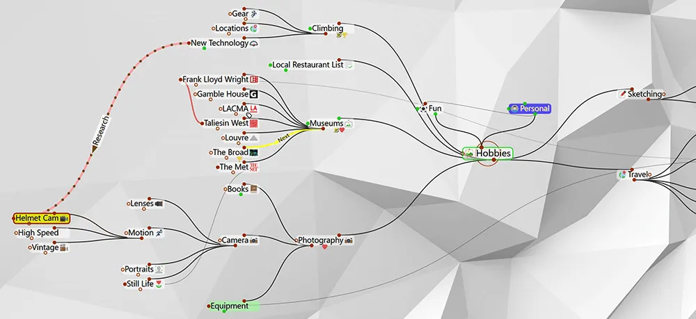 Crie mapas conceituais no TheBrain