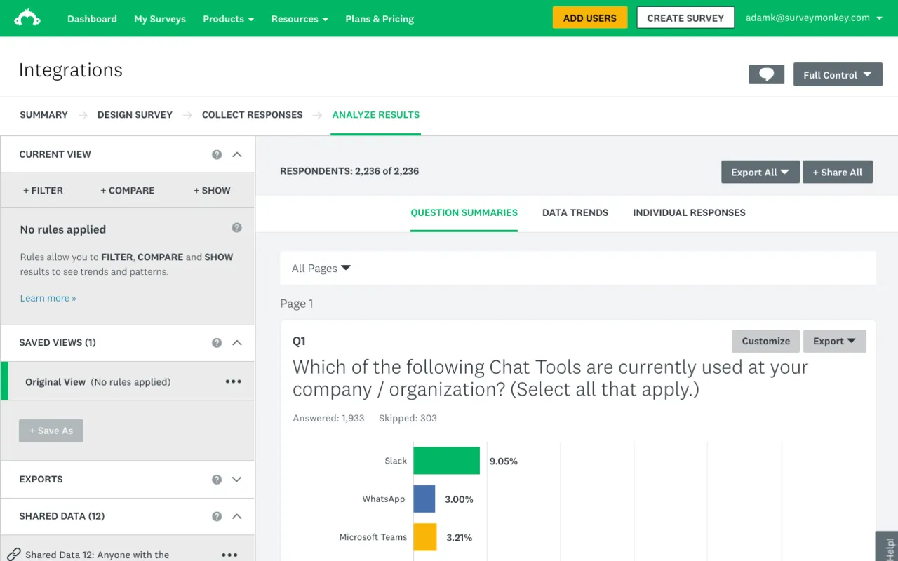SurveyMonkey: Alternative zu Google Forms