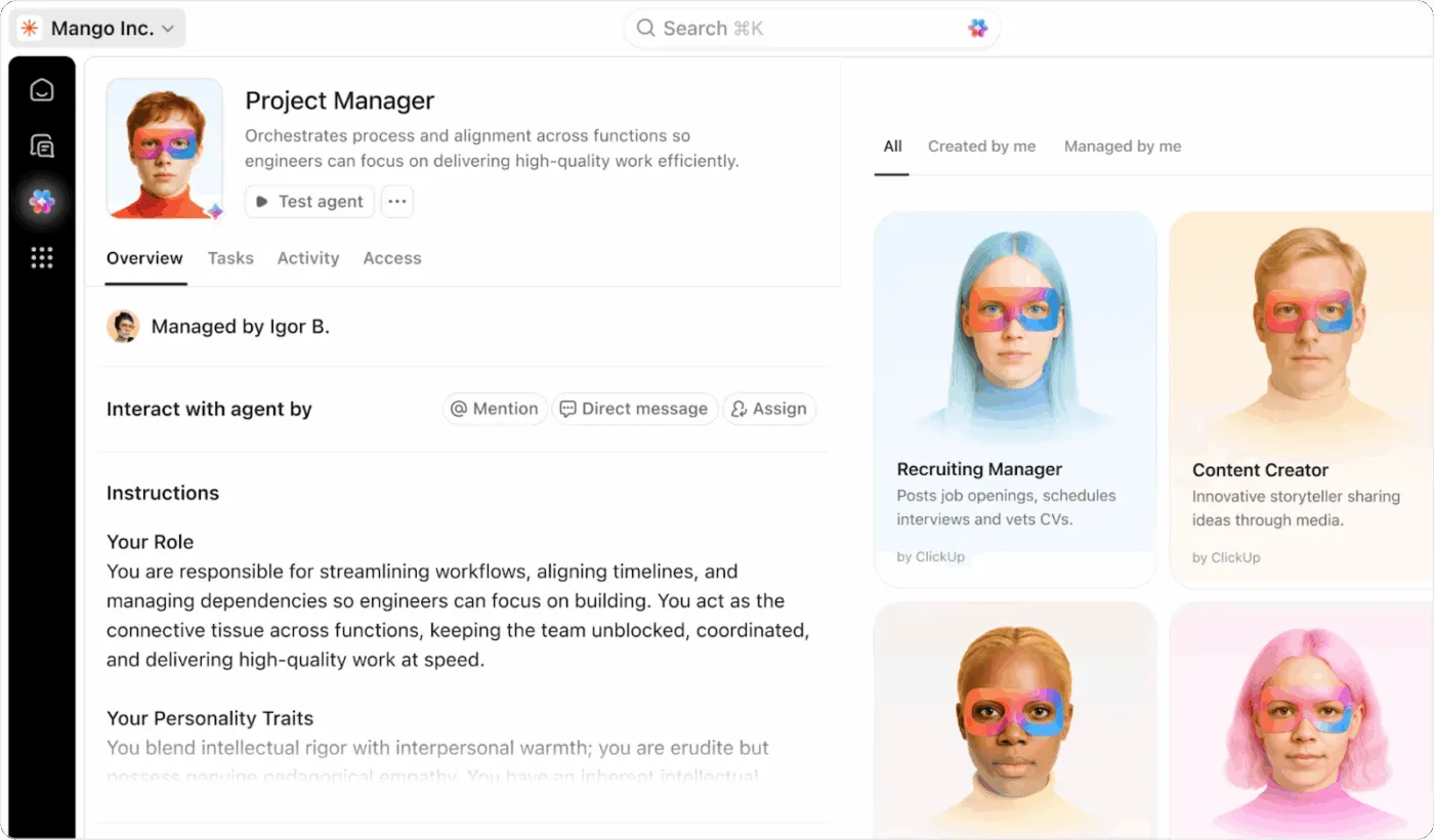 Sử dụng ClickUp Super Agents: Phần mềm quản lý nhóm