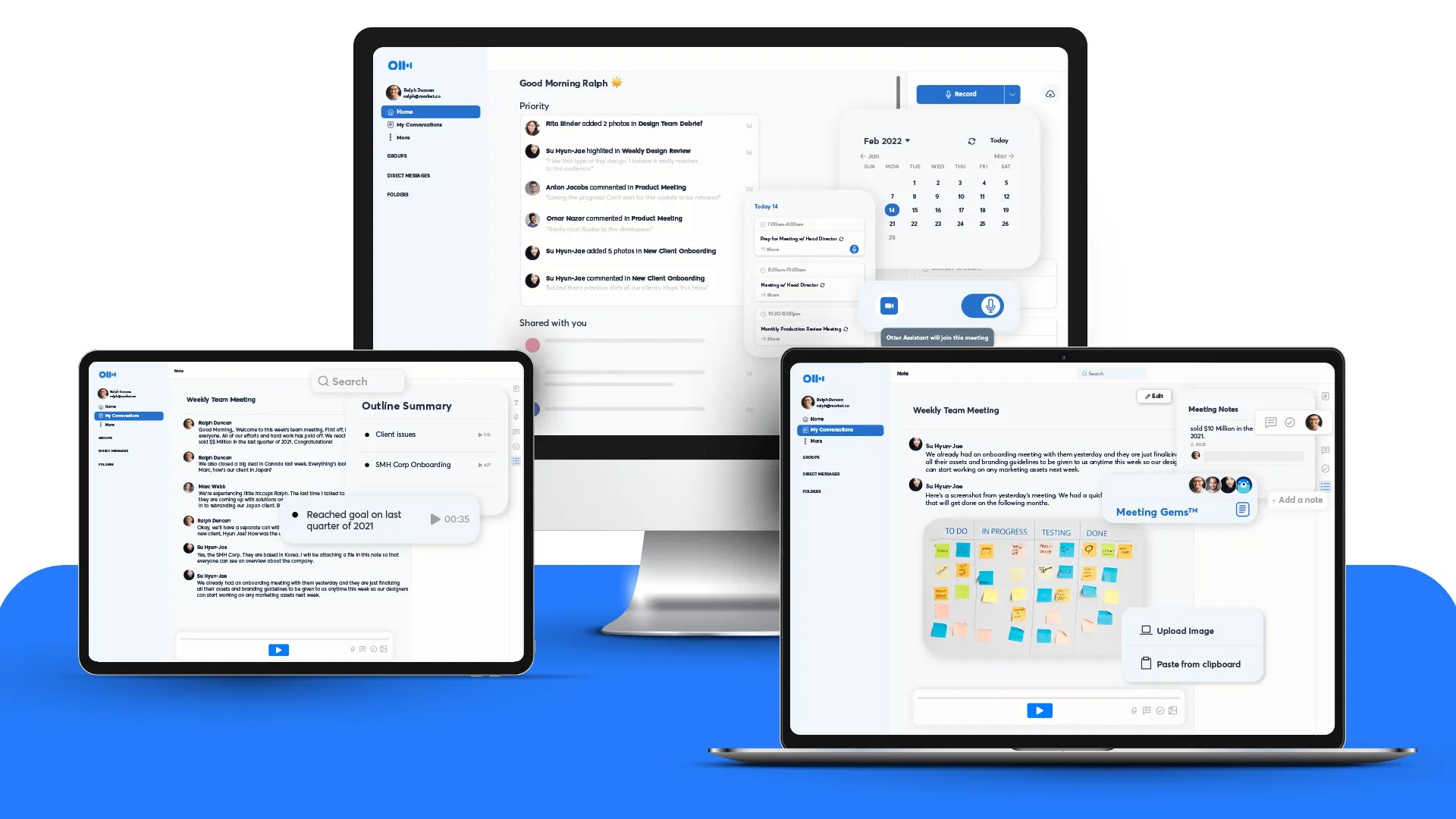 Software per podcasting: Otter.ai Dashboard