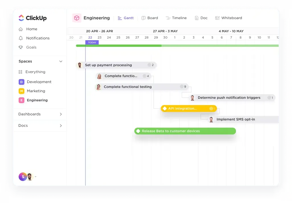 ClickUp per i team di prodotto: esempio di proposta di valore