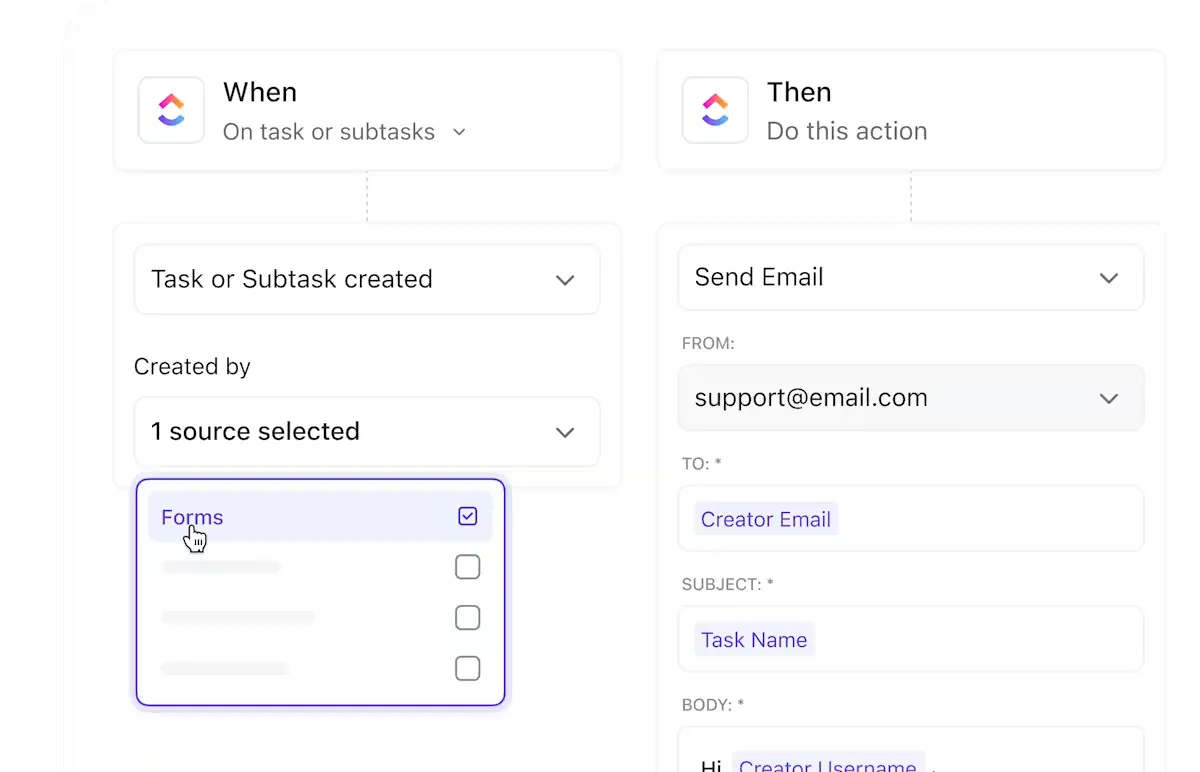 أتمتة ClickUp: AI ERP