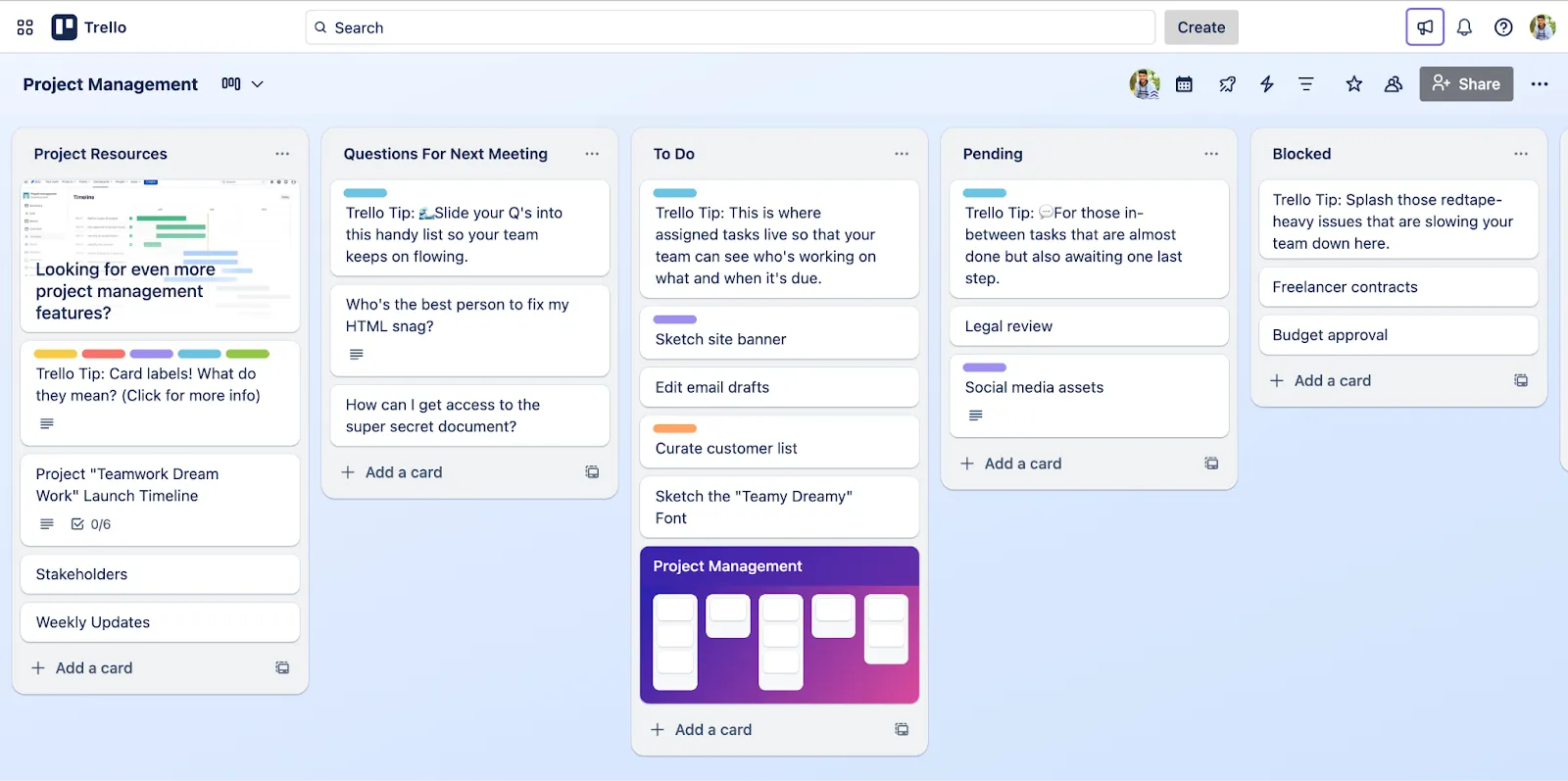 Trello: strumenti di pianificazione dei progetti