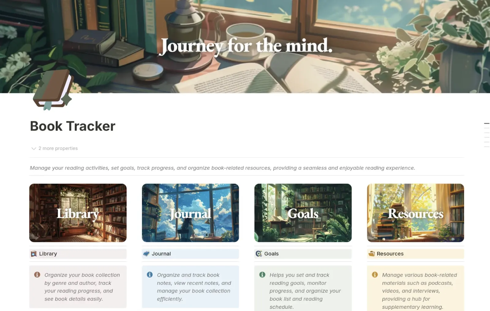 Suivi esthétique des livres et liste de lecture via Notion