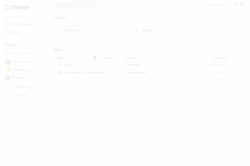 Documentos de ClickUp