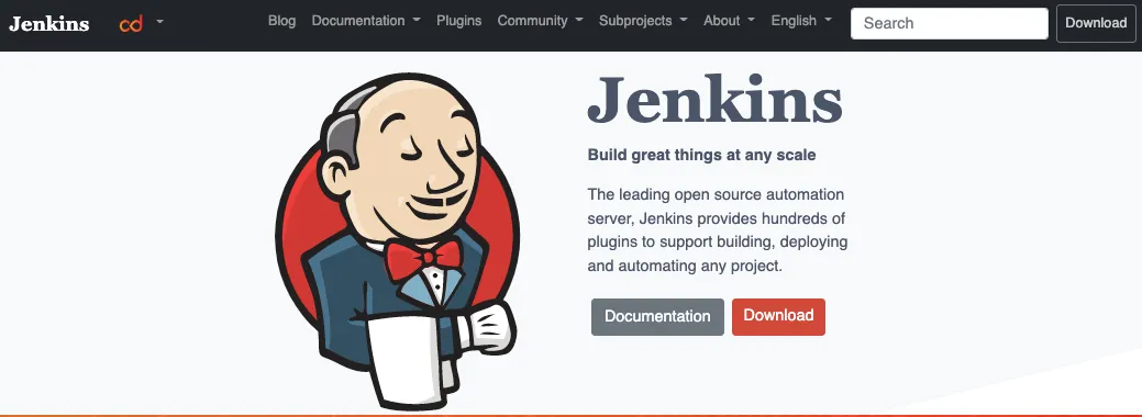 Page d'accueil de Jenkins Release Management