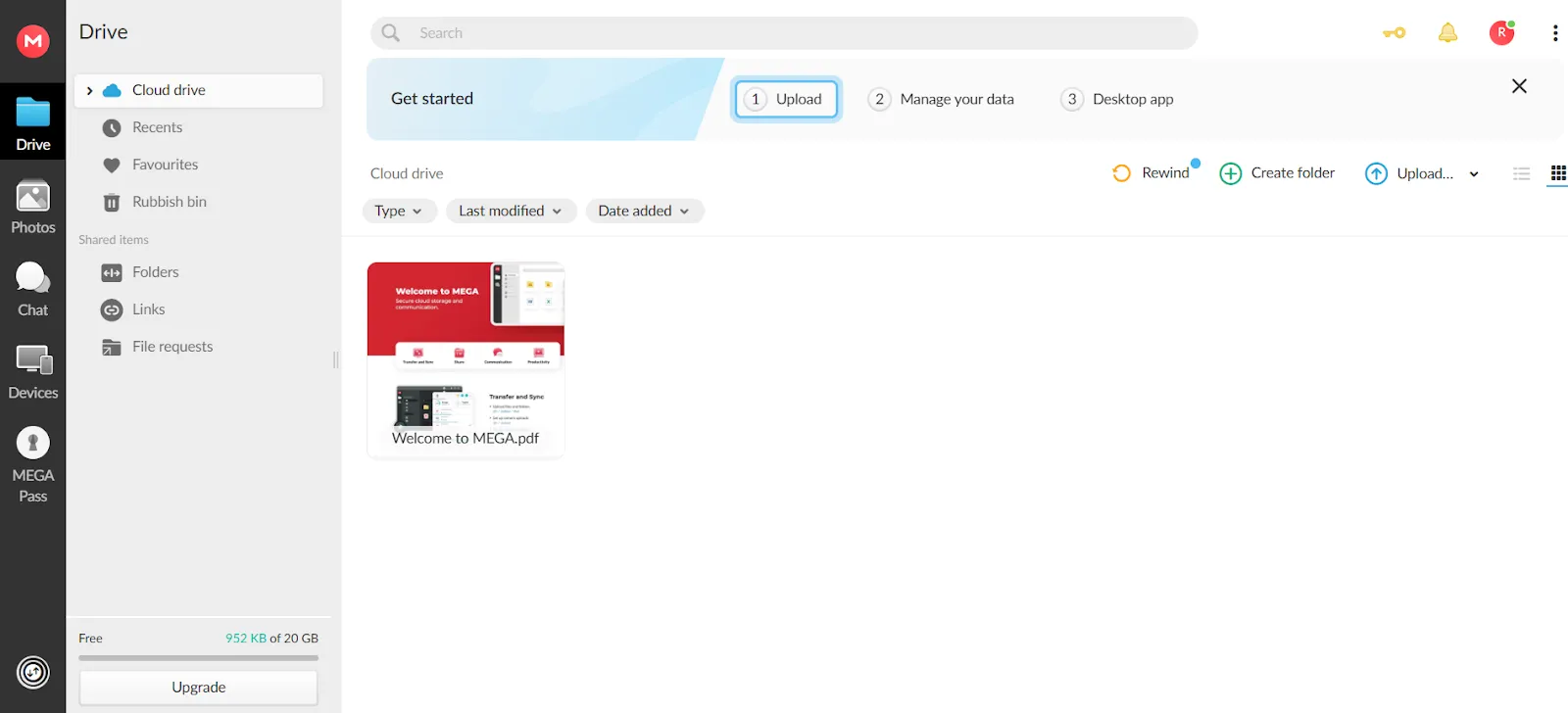 MEGA alternativa a OneDrive