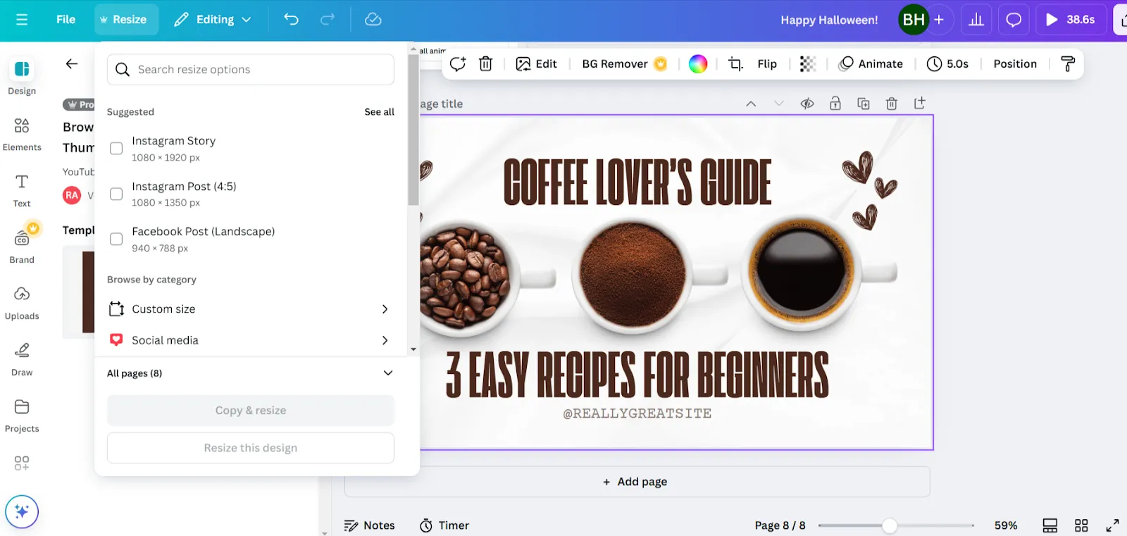Magic Switch : comment utiliser l'IA dans Canva