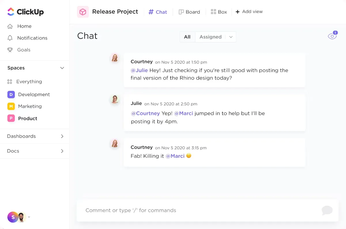 ClickUp Chat