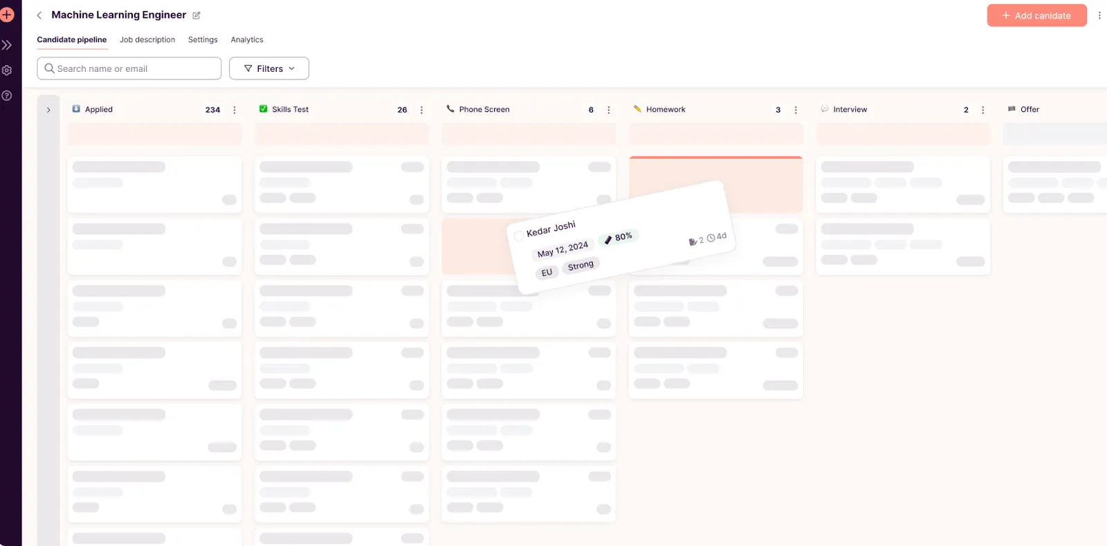 เครื่องมือประเมินการสรรหา Toggl Hire