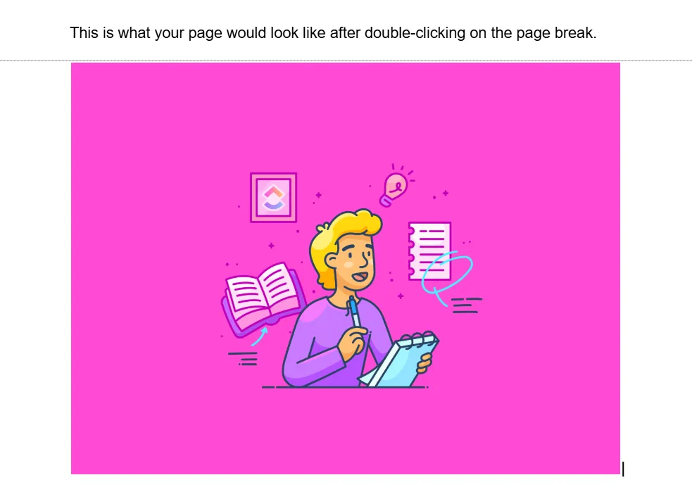 Exemple de saut de page_Comment supprimer un saut de page dans Google Docs