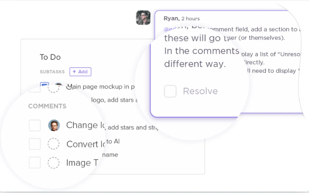 Funzionalità Commenti assegnati di ClickUp: come risparmiare tempo