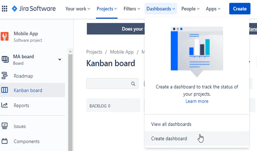 Настройте страницата на Jira Dashboard