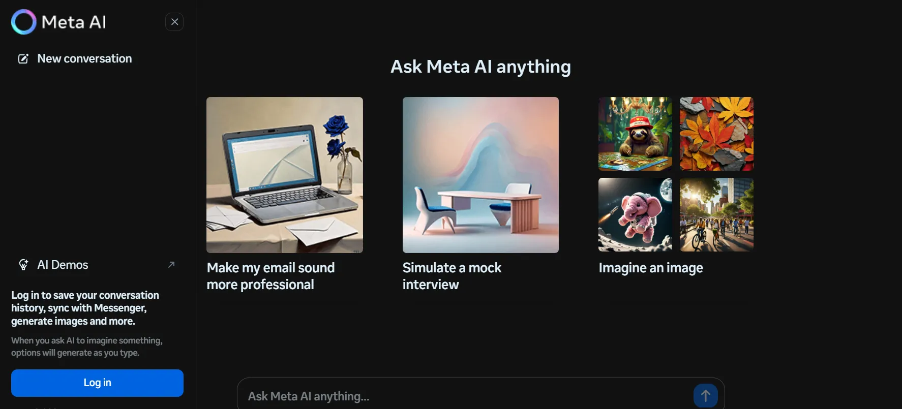 Meta AI (najlepsze narzędzie do generowania zdjęć stockowych)