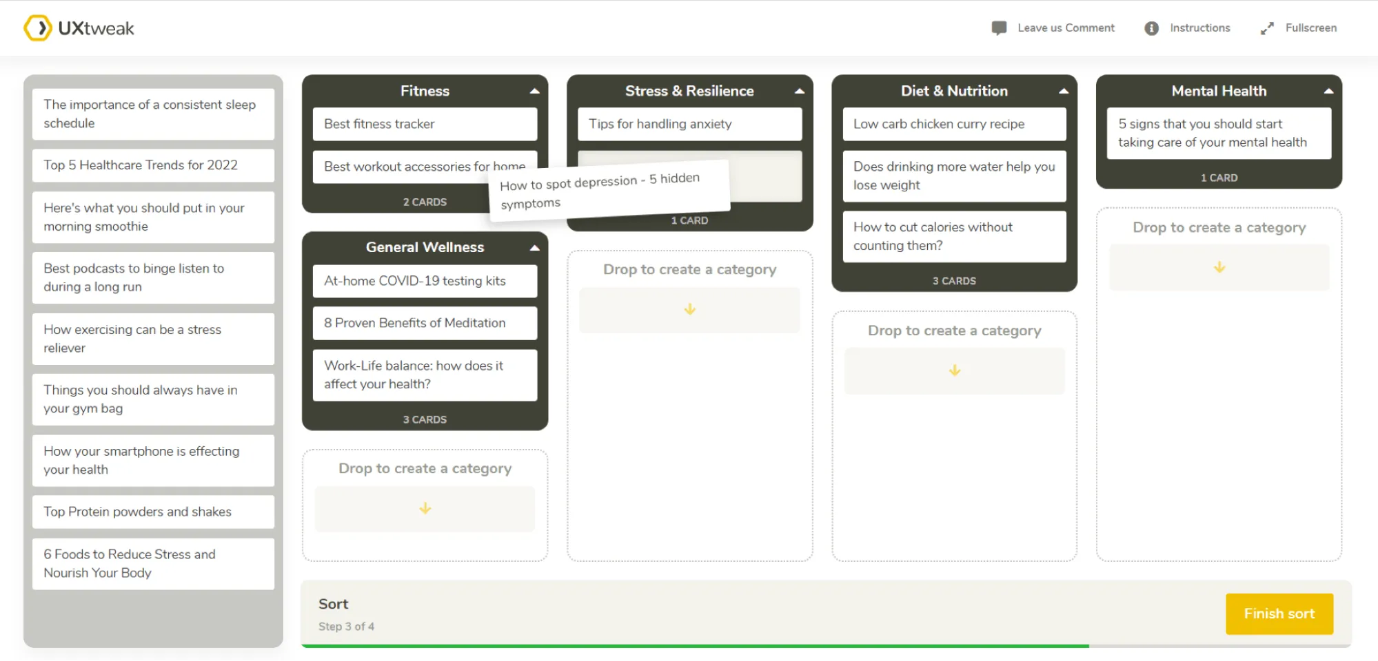 UXtweak: เครื่องมือจัดเรียงการ์ดแบบไฮบริดเพื่อสร้างไอเดีย