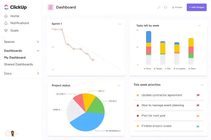 ClickUp-Dashboard-Bild