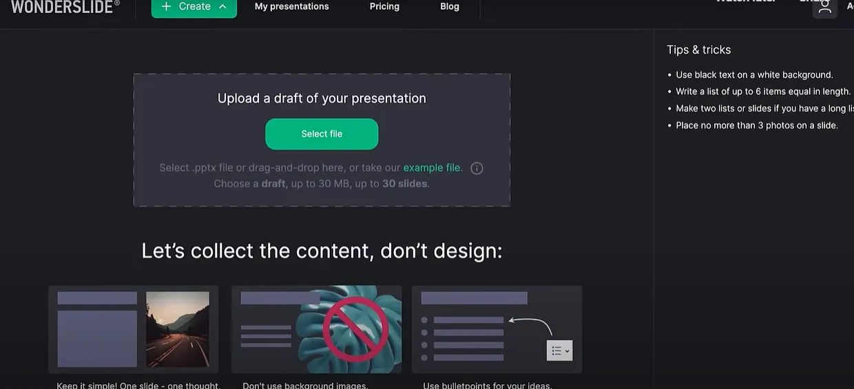 Alternative to a Beautiful IA: Wonderslide