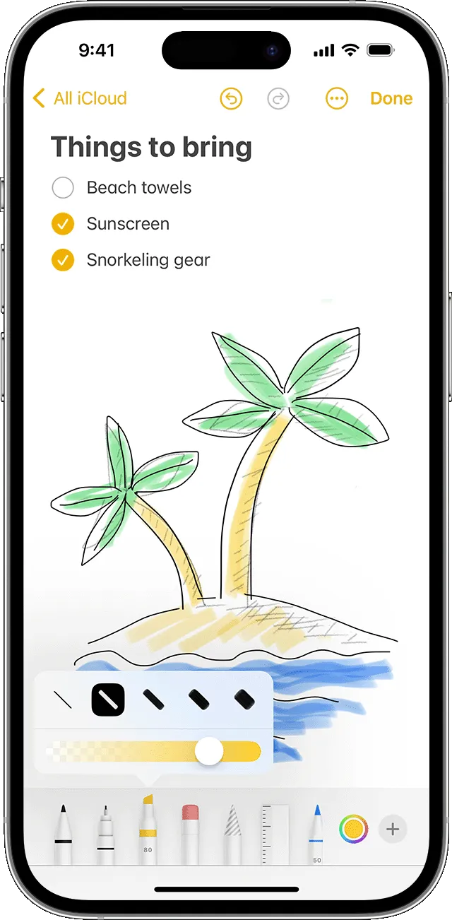 Goodnotes 対 Apple Notes:スケッチ、メモ、数学