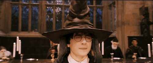 gryffindor yazan sıralama şapkası