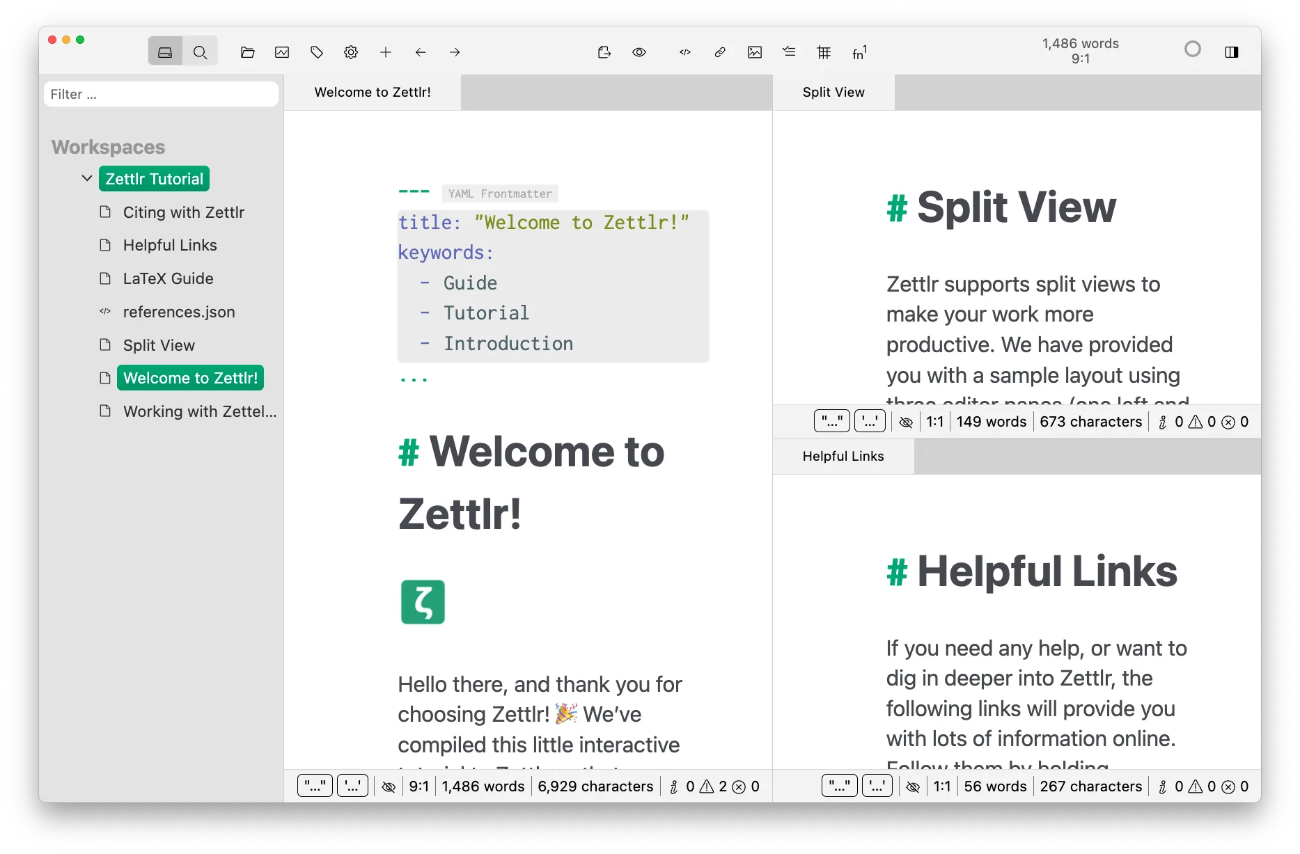 Zettlr è una delle migliori alternative e concorrenti di Nuclino.