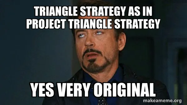Projekt háromszög stratégia mém
