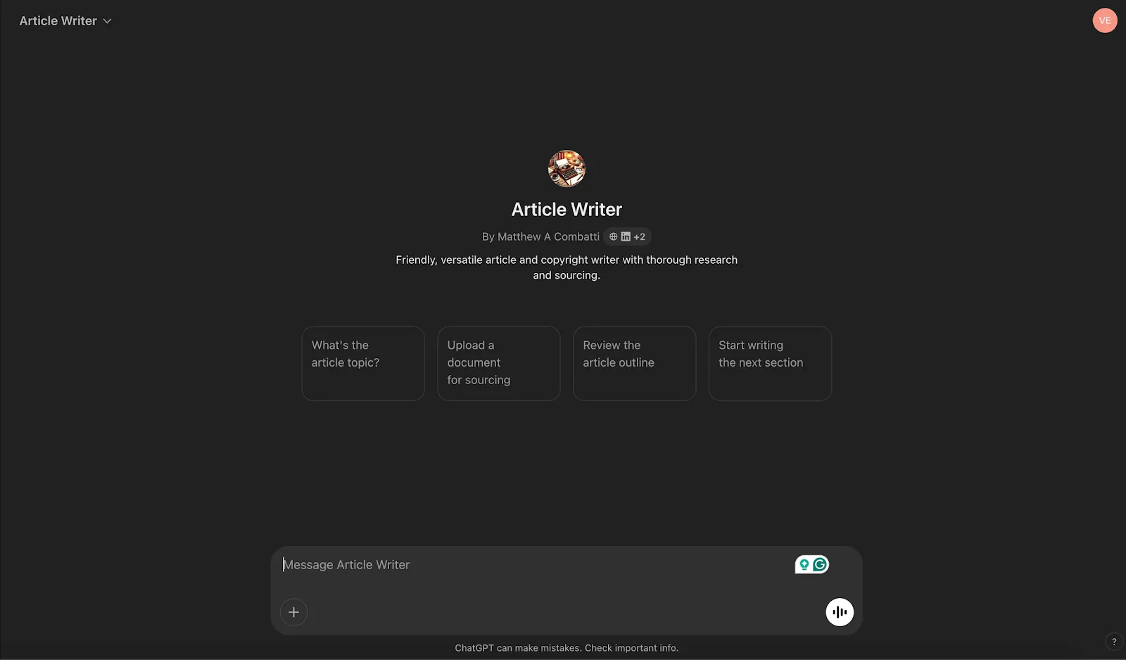 Най-добрите GPT за писане: Article Writer: Най-подходящ за писане на дълги статии