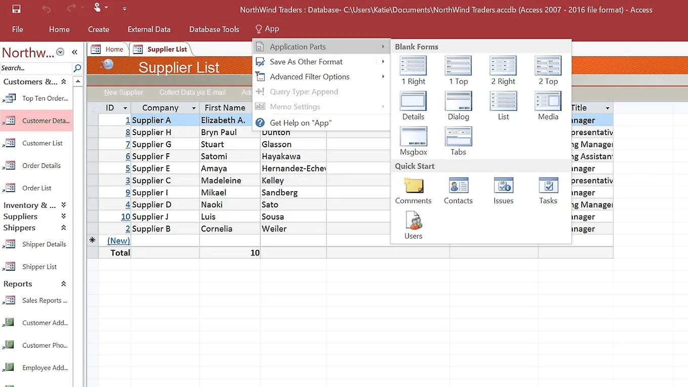Microsoft Access: Asztali számítógépen futó eszköz az adatbázisok gyors és egyszerű beállításához