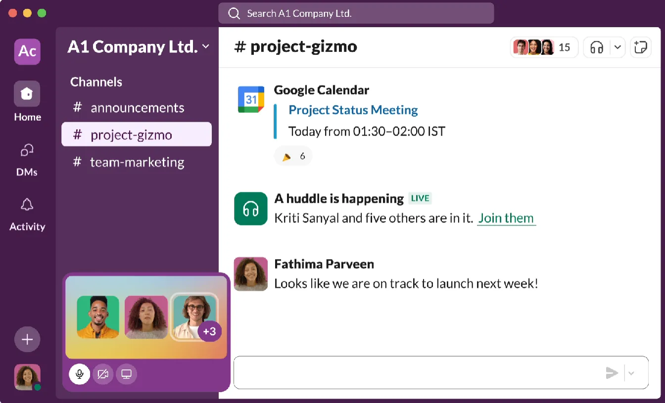 Slack: il migliore per la condivisione istantanea di file all'interno dei canali di comunicazione del team